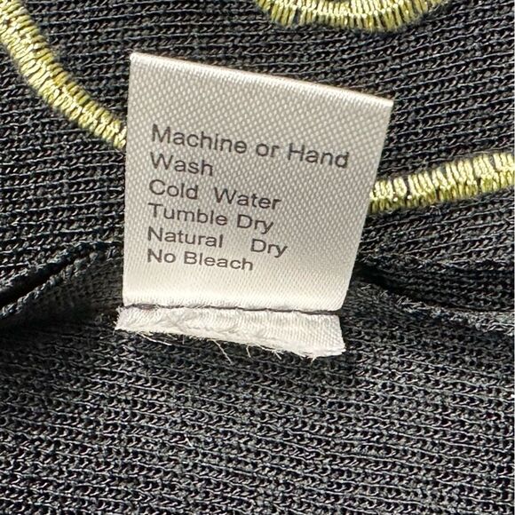 Ming Wang Black & Gold Floral Embroidered Jacket, Women's Size M, 3/4 Sleeves - Picture 8 of 13